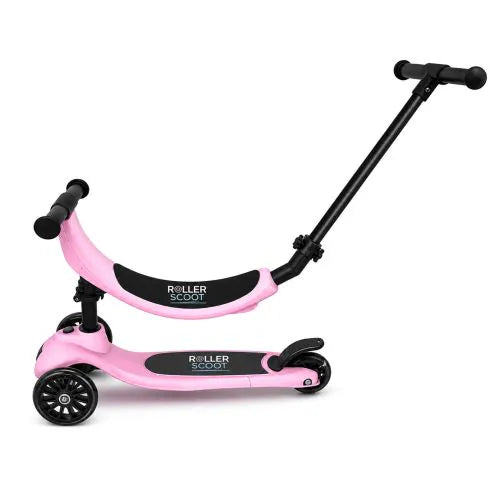 3-i-1 Sparkesykkel, Roller Scoot, Pink